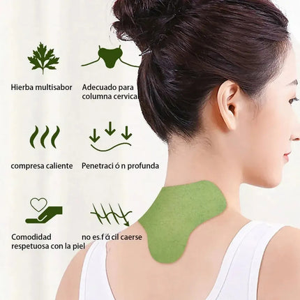 Parche De Hierbas Para El Dolor Cuello  Cervical 10pcs Verde