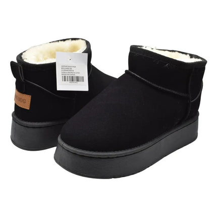 Pantu-botas Zapatos Forradas Negras Altas