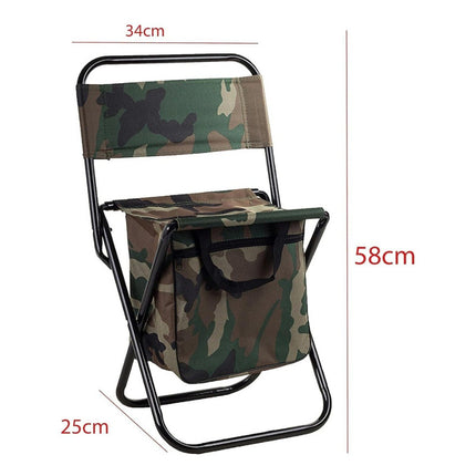 Silla Plegable Camuflada Con Baul Camuflada