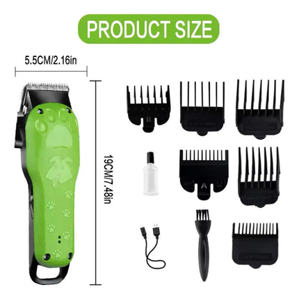 Maquina De Cortar Pelo De Perro Gato Mascotas  Kemei Km-cw10 Verde