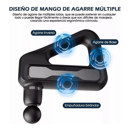 Masajeador Pistola Masajes Profesional Recargable 8 Punteros