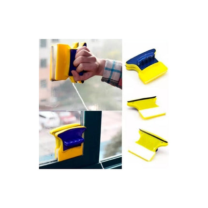 Limpia Vidrios Magnético Vidrios Limpitos Casa Local Calidad Amarillo Y Azul