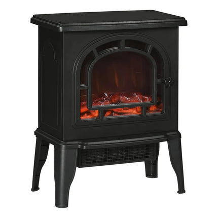 Estufa Chimenea Efecto Fuego 220v Negro Negro
