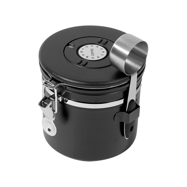Contenedor Recipiente De Cafe Acero Inoxidable 1.8 Lts Negro