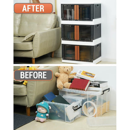 Caja De Almacenamiento Plegable Resitente Calidad  Apilable V Liso