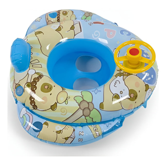 Inflable Celeste Con Volante Y Bocina 65c Carpincho Csp00460 Celeste