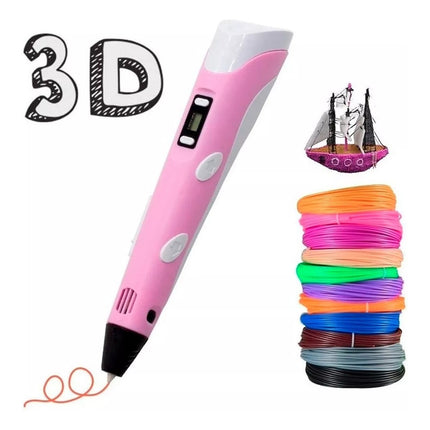 Lapicera 3d Impresora + 10 Rollos De Filamentos 5 Metros C/u