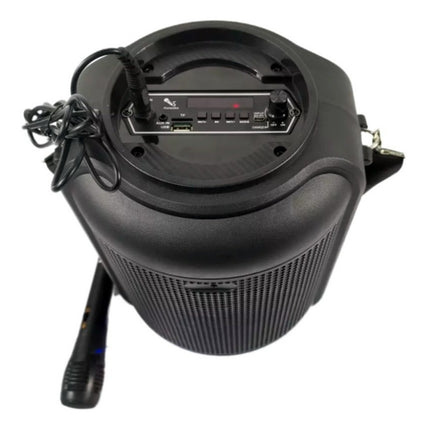 Parlante Portátil 6.5  Con Bluetooth Y Luz Led Negro