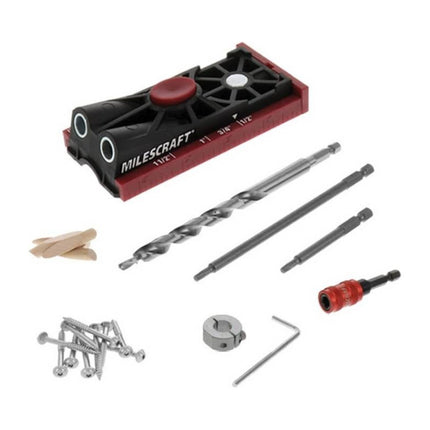 Kit Full Pocket Hole, Para Unión De Maderas, Plantilla