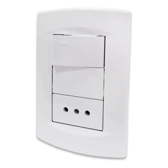 Plaqueta Sica Armada Blanca Con Llave Unipolar + 3 En Linea 220 A