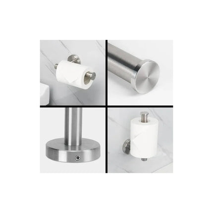 Set Accesorios Baño Juego 6 Piezas Acero Inoxidable Gris