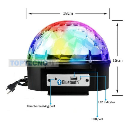 Bola De Luces Audioritmica Discoteca Bluetooth Parlante Led