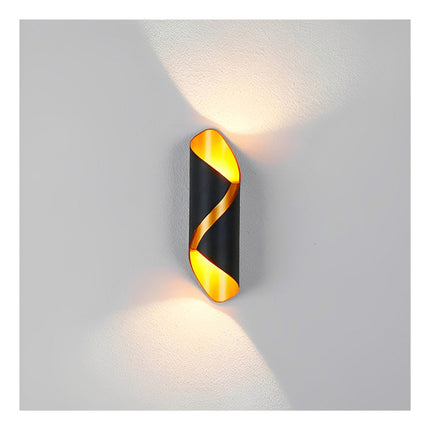 Aplique 6w Led Metal Negro/dorado Lh-3517 Negro/dorado