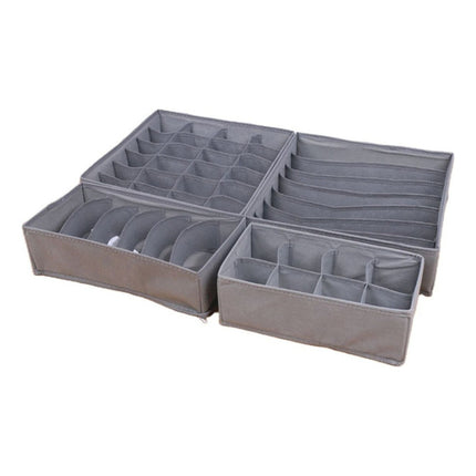 Set Cajas Organizadoras De Tela Con Separaciones X 4