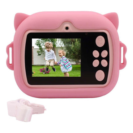 Camara De Fotos Infantil Instantanea Gatito Rosada Rosado