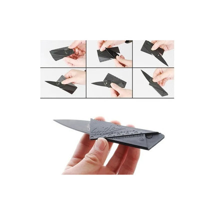 Cuchillo Navaja Plegable Tarjeta Táctico Militar  Negro