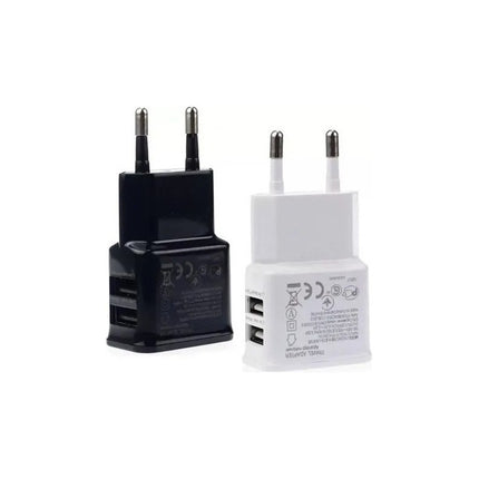 Cargador De Pared Doble Usb Tablet Y Celular Dual De 2 Amp  Blanco