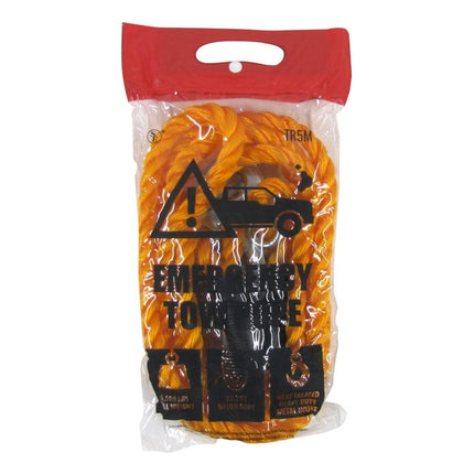 Cuerda Remolque Con Ganchos  4 Metros   Amarillo