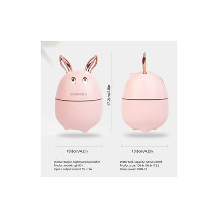 Difusor Humidificador Aromatizador Aromaterapia Rabbit