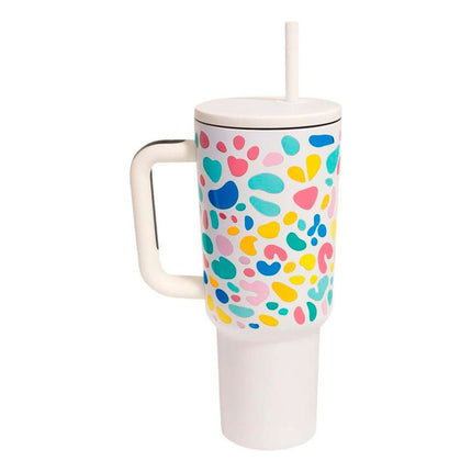 Vaso Termico C/tapa Agarre Con Diseño