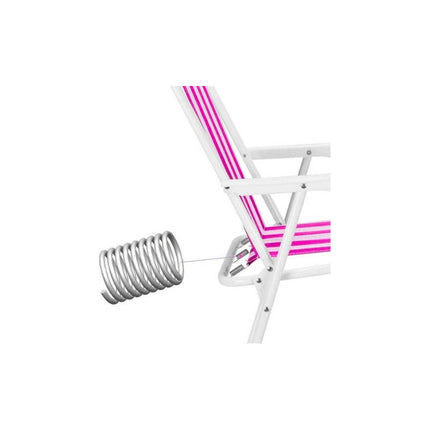 Silla Plegable De Playa  Rayada Colores  50 X 46 X 76 Cm Rosa