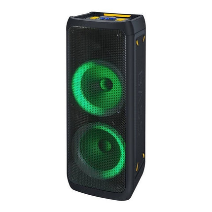 Parlante Caja Activa 2 X 10  Con Bluetooth Led Negro