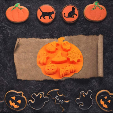 Moldes Silicona Halloween Para Galletas Naranja