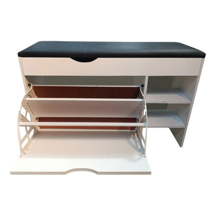 Mueble Banco Con Zapatera De Mdf, Estantes Y Organizador