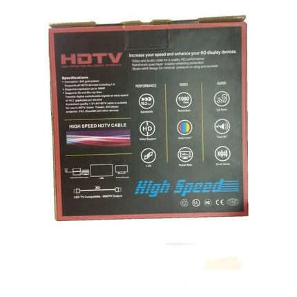 Cable Hdmi 10 Metros Chato Fino En Caja Ideal Instalación
