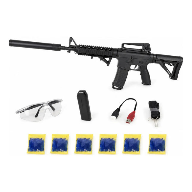 Rifle Recargable Con Balines De Hidrogel 90cm. Sp38990 Negro