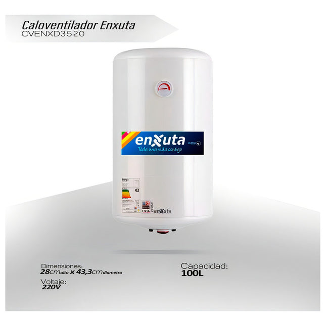 Termotanque Calefón Enxuta Tenx21100 100 Litros Amv Color Blanco