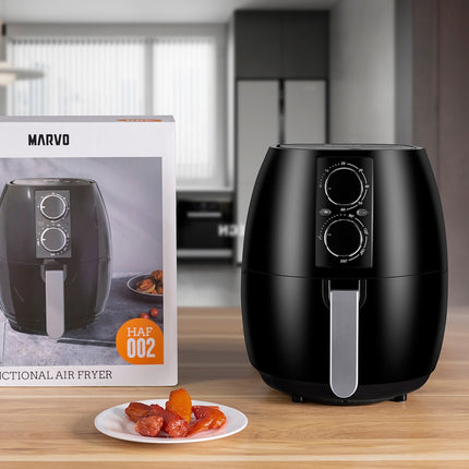 Freidora Sin Aceite Marvo  Potencia: 1400 W. Negro