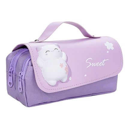 Cartuchera Escolar Kawaii 3d Violeta Violeta