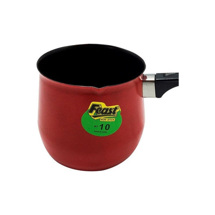 Olla Con Mango Antiadherente Agarre Seguro Rojo
