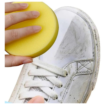 Crema Pomada Blanqueadora De Zapatos Limpieza Con Esponja