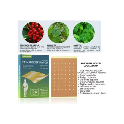Parche Grande Para Aliviar El Dolor Articular X10 Beige