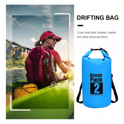 Bolso Impermeable Resistente 2l Capacidad Trekking Camping V Liso