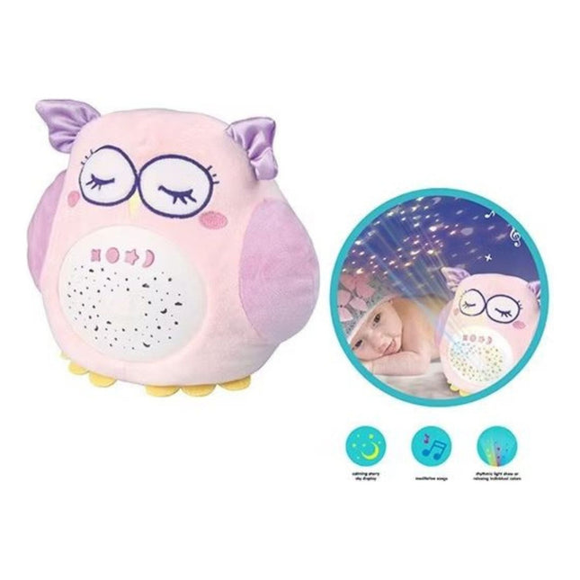 Buho De Peluche Veladora Rosado Rosado