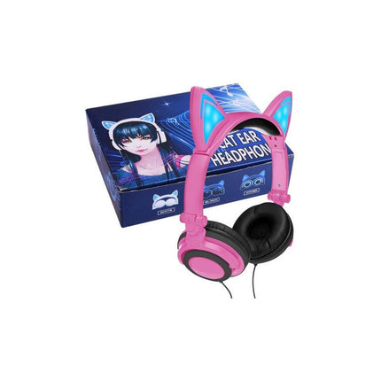 Auricular Vincha  Orejas Gato C/luces Led Colores  Varios
