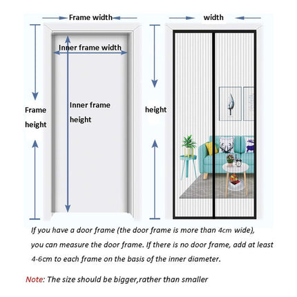 Cortina Malla Mosquitero No + Insectos - Puertas - Ventanas Negro