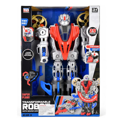 Robot Transformable Grande Con Sonido Y Luz Ty372947 Varios