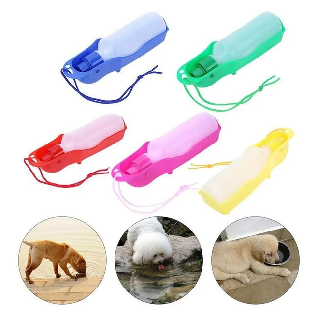 Bebedero Botella 500ml Portatil Perros Mascotas Ideal Paseos Varios