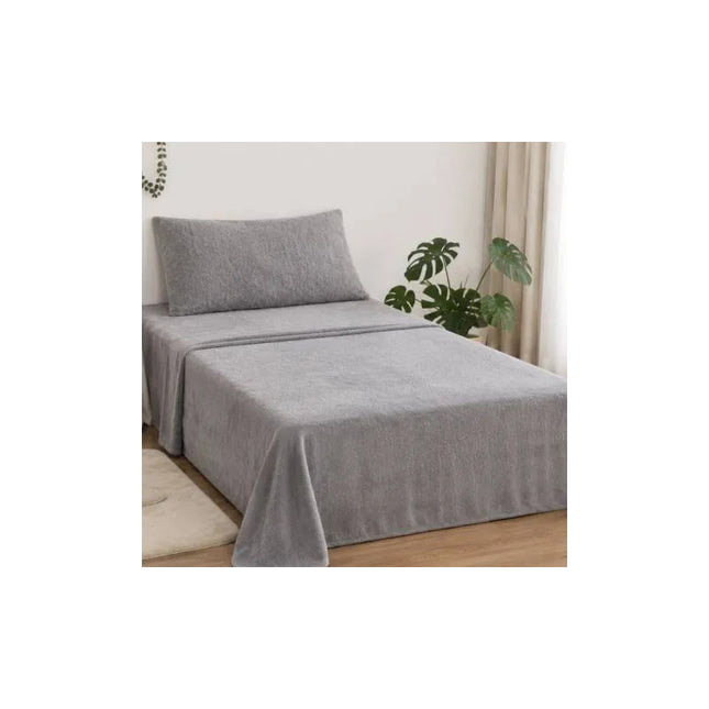 Juego De Sabanas Polar 1 Plaza Gris Oscuro