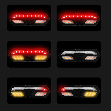 Luces Led Bicicleta Señalero  Trasera Recargables Usb  Negro