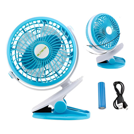 Mini Ventilador Recargable Usb Con Clip Varios