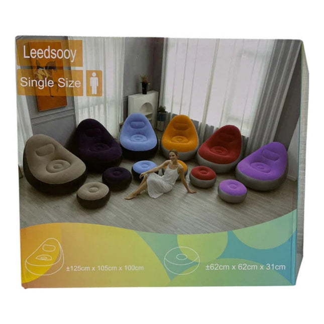 Sofa Inflable Con Apoya Pies X