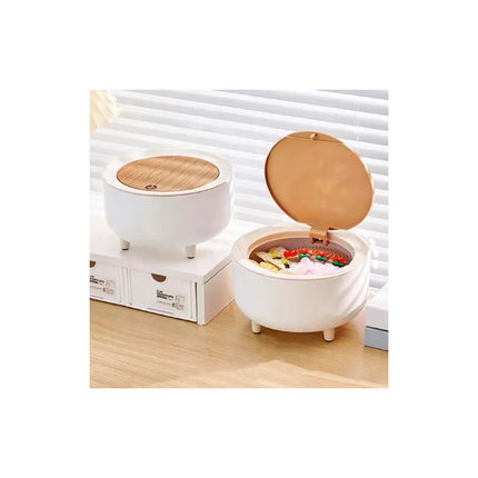 Papelera Mini Tapa Táctil Recipiente Residuos B