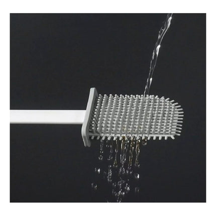 Cepillo Escobilla Limpia Inodoro Water Limpiador Silicona Nu