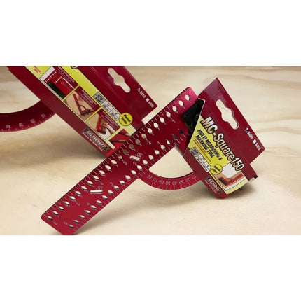 Escuadra De Precisión 150mm Carpintero Metrica Mc Rojo