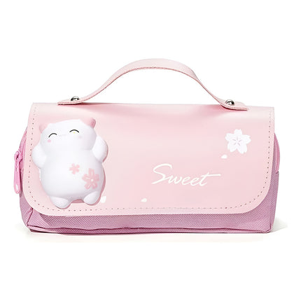 Cartuchera Escolar Kawaii 3d Rosado Rosado